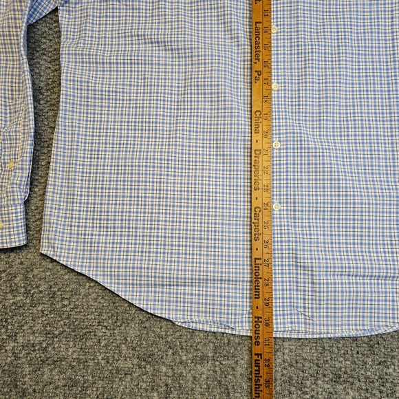 Polo Ralph Lauren Mens XL Non Iron Gingham Check Button Down Shirt Blue White - Picture 6 of 7